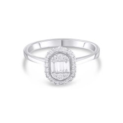 0,34 Karat Pırlanta Baget Yüzük - 2