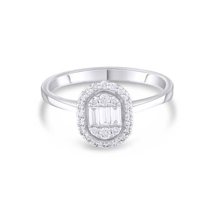 0,34 Karat Pırlanta Baget Yüzük - 2