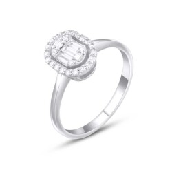 0,34 Karat Pırlanta Baget Yüzük - 3