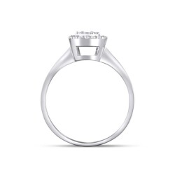 0,34 Karat Pırlanta Baget Yüzük - 4