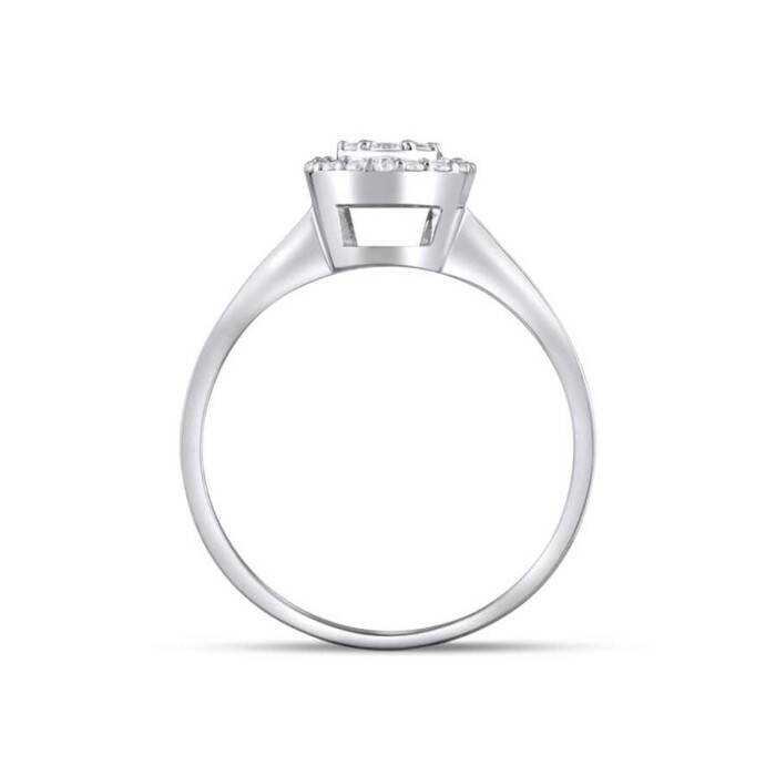 0,34 Karat Pırlanta Baget Yüzük - 4