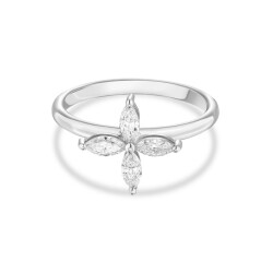 0,34 Karat Pırlanta Çiçek Yüzük - 