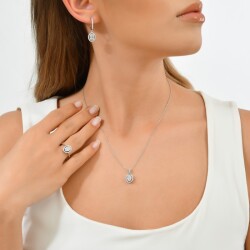 0,35 Karat Pırlanta Baget Kolye - 2