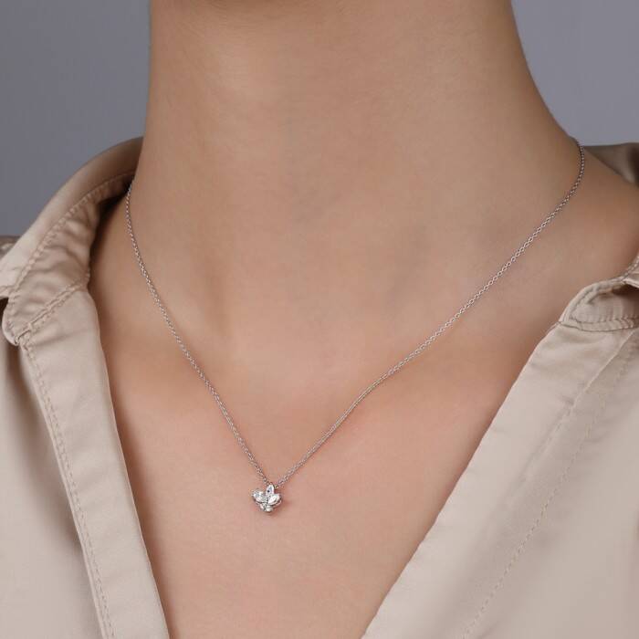 0,35 Karat Pırlanta Tasarım Kolye - 2