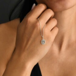 0,36 Karat Pırlanta Baget Kolye - 2