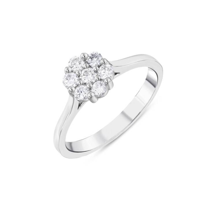 0,36 Karat Pırlanta Çiçek Yüzük - 1