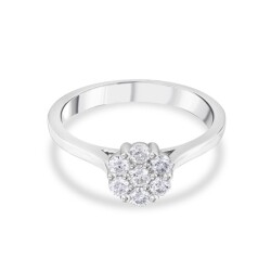 0,36 Karat Pırlanta Çiçek Yüzük - 2