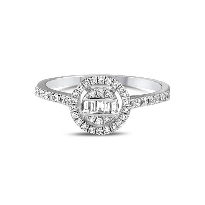 0,37 Karat Pırlanta Baget Yüzük - 1