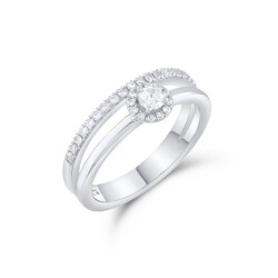 0,38 Karat Pırlanta Çift Görünümlü Yüzük - 3