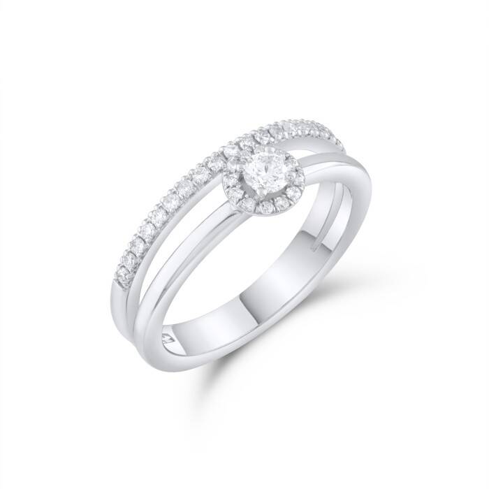 0,38 Karat Pırlanta Çift Görünümlü Yüzük - 3