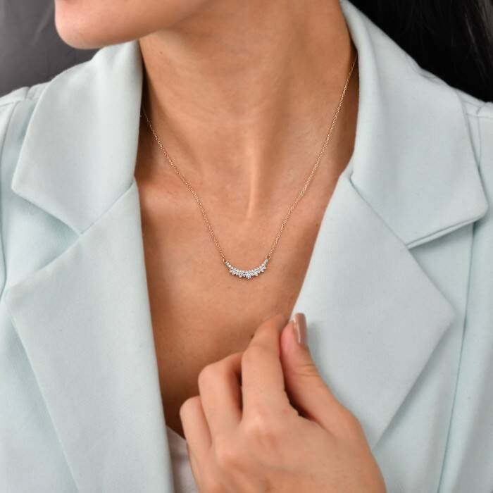 0,38 Karat Pırlanta Tasarım Kolye - 2