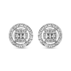 0,40 Karat Pırlanta Baget Küpe - 2