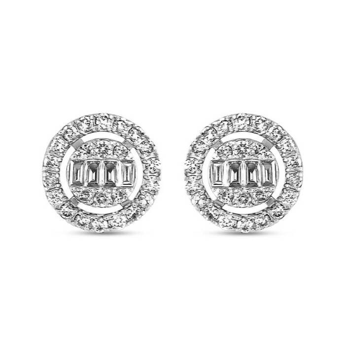 0,40 Karat Pırlanta Baget Küpe - 2