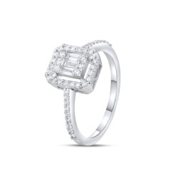 0,41 Karat Pırlanta Baget Yüzük - 2