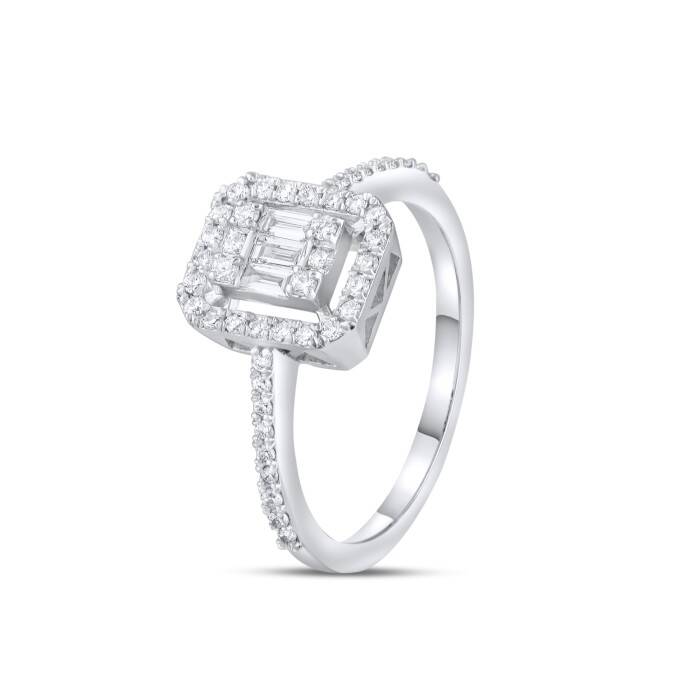 0,41 Karat Pırlanta Baget Yüzük - 2