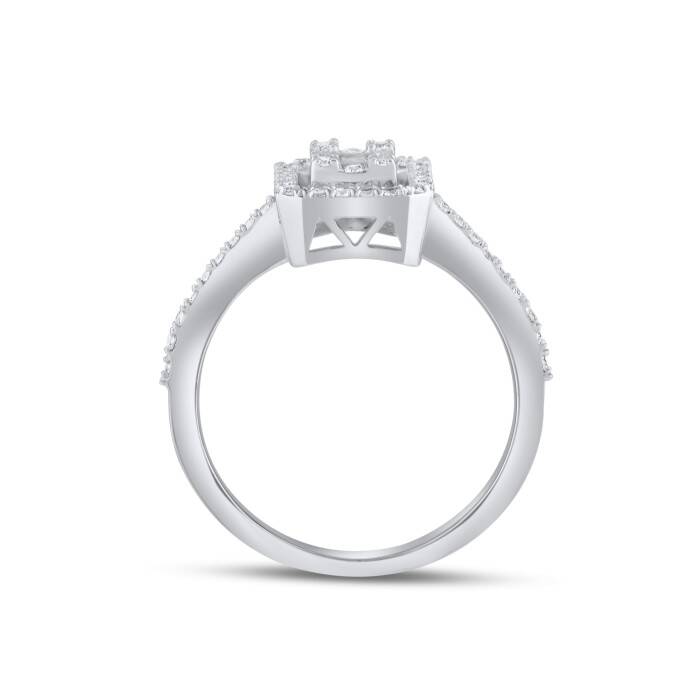 0,41 Karat Pırlanta Baget Yüzük - 3