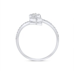 0,41 Karat Pırlanta Baget Yüzük - 3