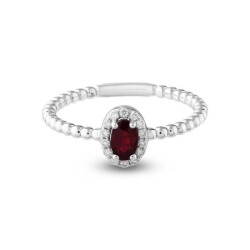 0,41 Karat Pırlanta Yakut Yüzük - 