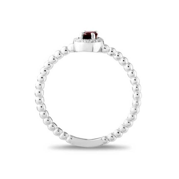 0,41 Karat Pırlanta Yakut Yüzük - 3