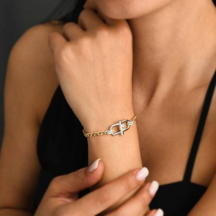 0,42 Karat Pırlanta Baget Bileklik - 3