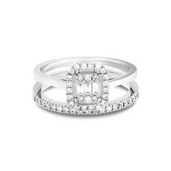 0,42 Karat Pırlanta Baget Yüzük - 2