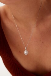 0,43 Karat Pırlanta Baget Kolye - 3