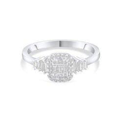 0,44 Karat Pırlanta Baget Yüzük - 