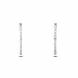 0,44 Karat Pırlanta Halka Küpe - 2