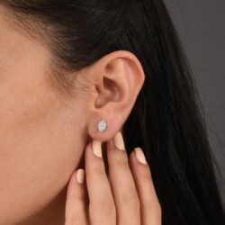 0,44 Karat Pırlanta Küpe - 3