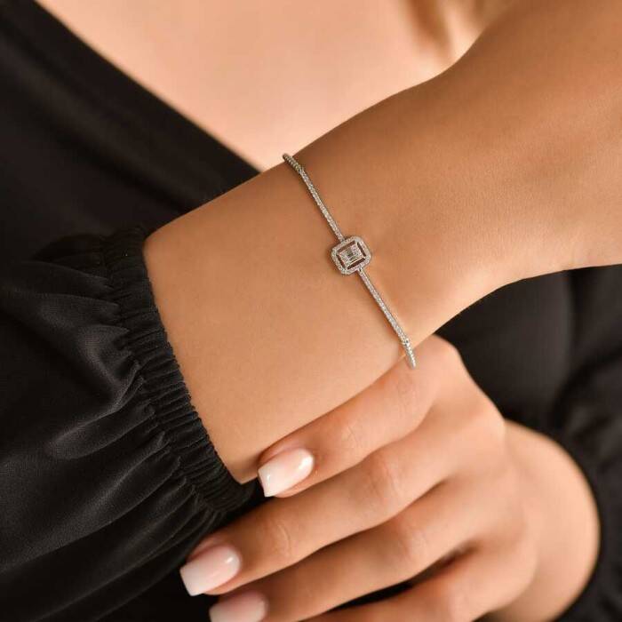 0,45 Karat Pırlanta Baget Bileklik - 2