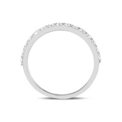 0,45 Karat Pırlanta Yarımtur Yüzük - 3