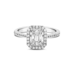 0,48 Karat Pırlanta Baget Yüzük - 