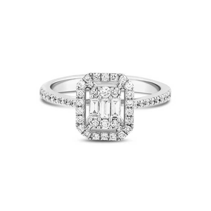 0,48 Karat Pırlanta Baget Yüzük - 1