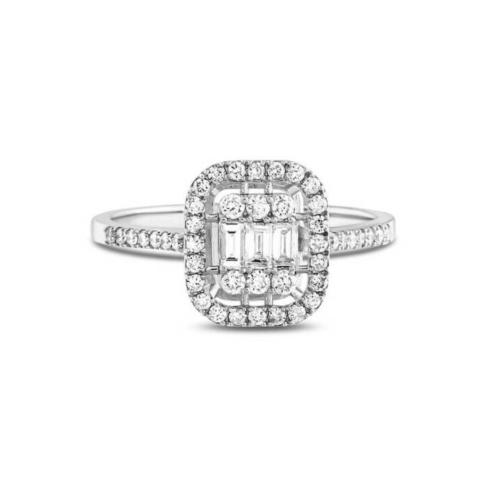 0,48 Karat Pırlanta Baget Yüzük - 1