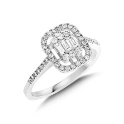 0,48 Karat Pırlanta Baget Yüzük - 2