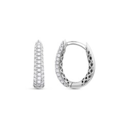 0,48 Karat Pırlanta Halka Küpe - 