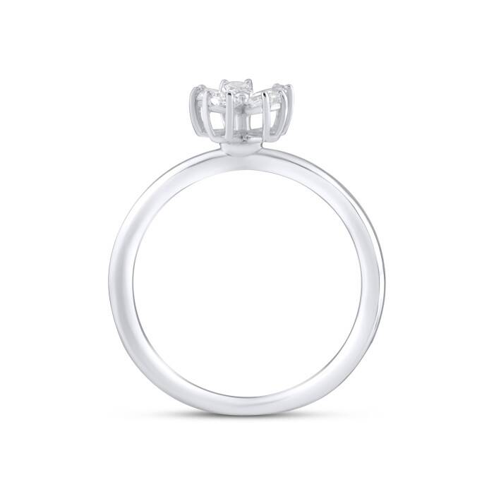 0,49 Karat Pırlanta Çiçek Yüzük - 3