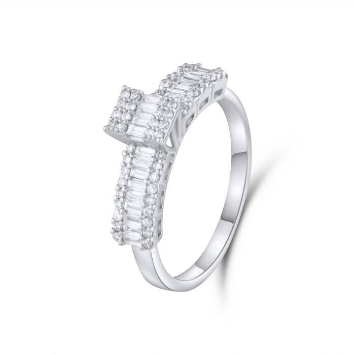 0,49 Karat Pırlanta Baget Yüzük - 2