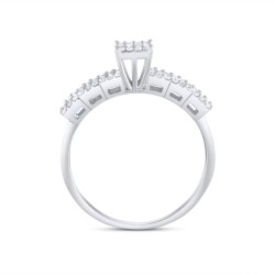 0,49 Karat Pırlanta Baget Yüzük - 3