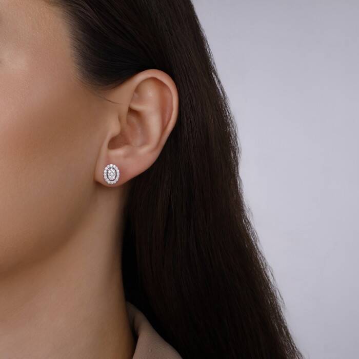 0,50 Karat Pırlanta Küpe - 3