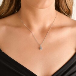 0,52 Karat Pırlanta Baget Kolye - 3