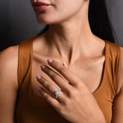 0,54 Karat Pırlanta Tasarım Yüzük - 4