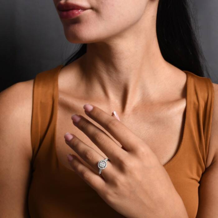 0,54 Karat Pırlanta Tasarım Yüzük - 4