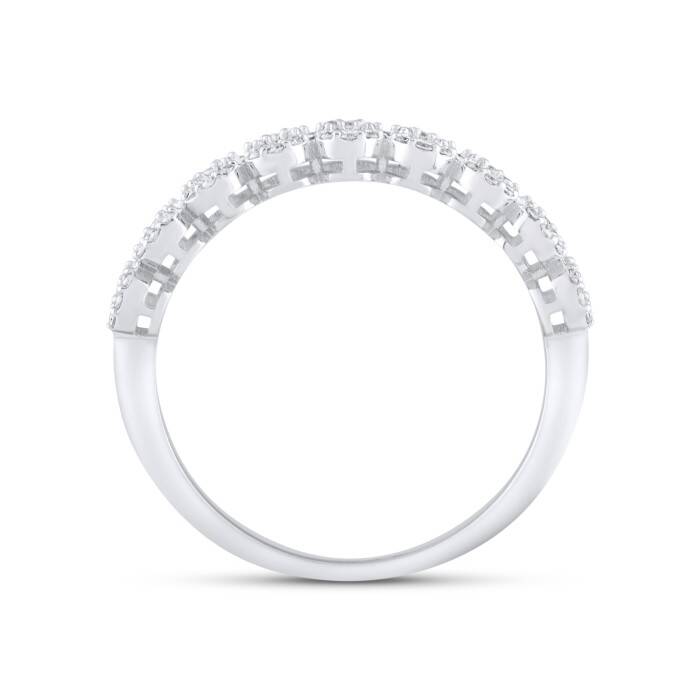 0,54 Karat Pırlanta Baget Yarımtur Yüzük - 3