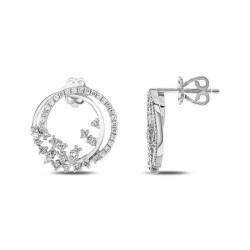 0,56 Karat Pırlanta Tasarım Küpe - 