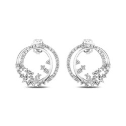 0,56 Karat Pırlanta Tasarım Küpe - 2