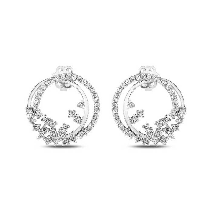 0,56 Karat Pırlanta Tasarım Küpe - 2