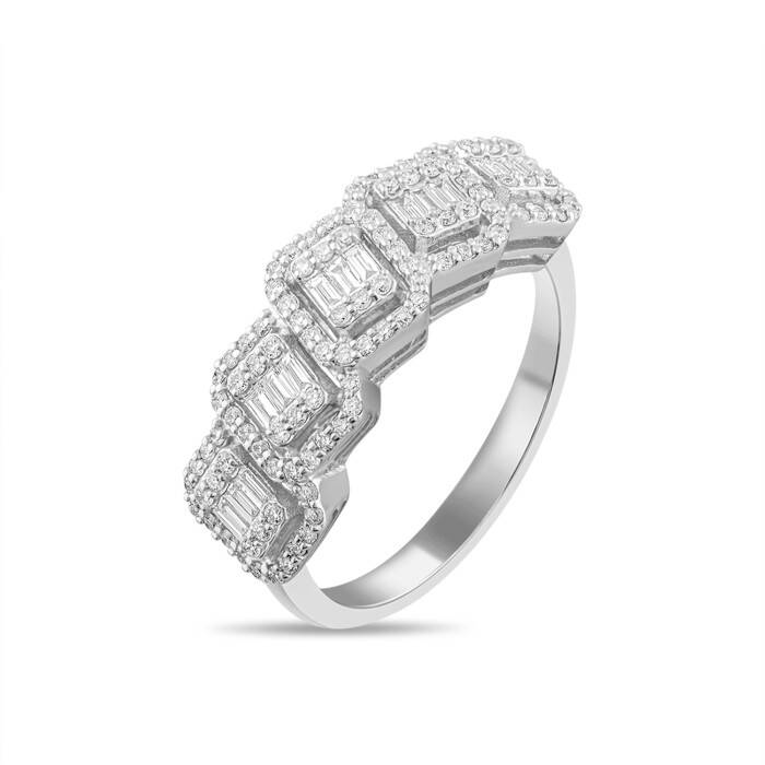 0,56 Karat Pırlanta Baget Yüzük - 2