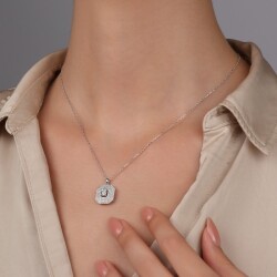 0,57 Karat Pırlanta Baget Kolye - 2