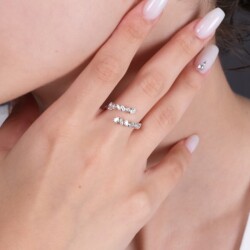 0,58 Karat Pırlanta Tasarım Yüzük - 4